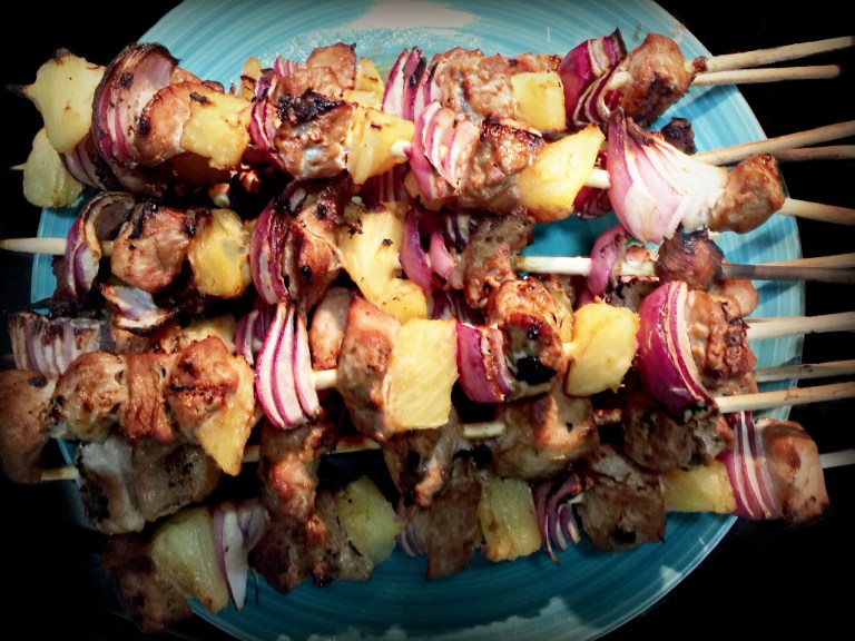 Fiery Pork and Pineapple Skewers