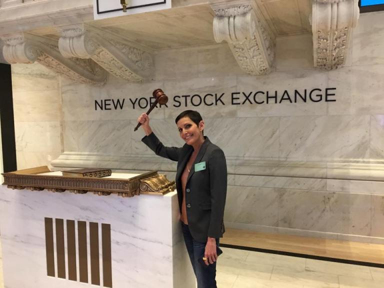 Maureen Chiquet at the New York Stock Exchange