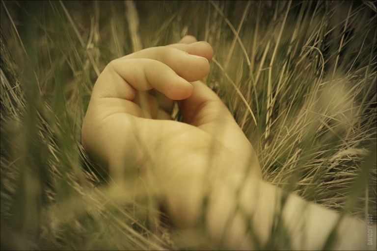 hand in grass
