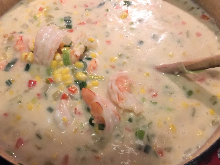 Southwest Shrimp and Corn Chowder
